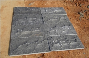China Grey Basalt Mushroom Stone, Dark Grey Basalt Split Face Slab & Tile