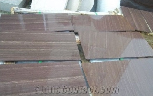 China Purple Wooden Vein Sandstone Tiles & Slabs, China Lilac Sandstone