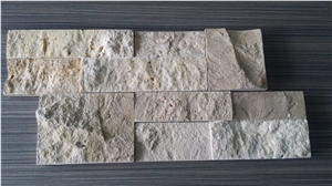 Chinese Beige Limestone Cultured Stone for Wall Cladding