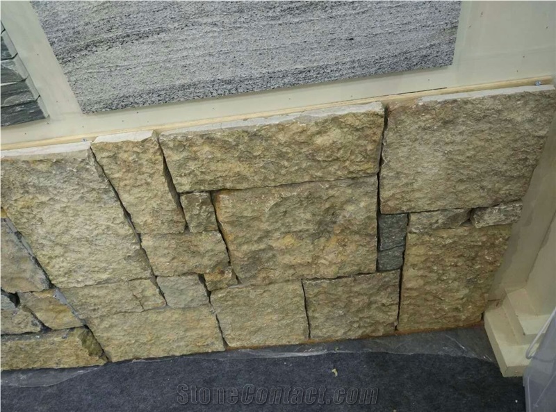 Chinese Yellow Limestone Cultured Stone for Wall Stone