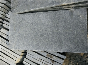 Dark Grey Quartzite Tumbled Tiles, China Natural Quartzite
