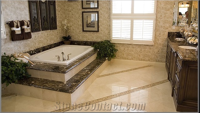 Elegant Emperador Dark Marble Countertop for Bathroom