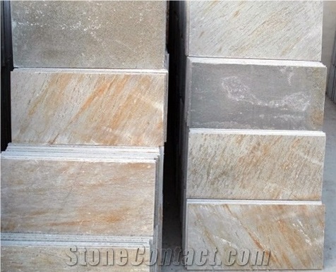 Golden Quartzite Tile, China Yellow Quartzite