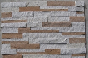 Mix Sandstone Cultured Stone, White and Yellow Sandstone Cultured Stone