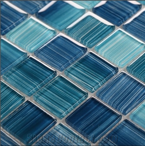 Mixcolor Glass Crystal Mosaic Tile for Swimming Pools Price