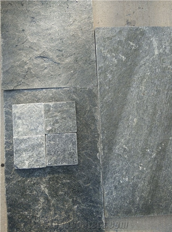 Most Popular Chinese Dark Grey Quartzite Tile, China Grey Quartzite