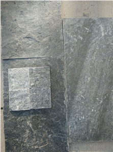 Most Popular Chinese Dark Grey Quartzite Tile, China Grey Quartzite