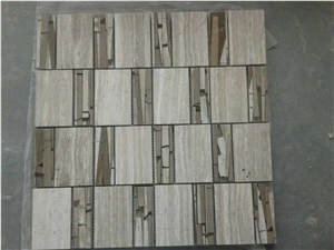 Multicolor Marble Mosaic Tiles Grey Marble Mosaic