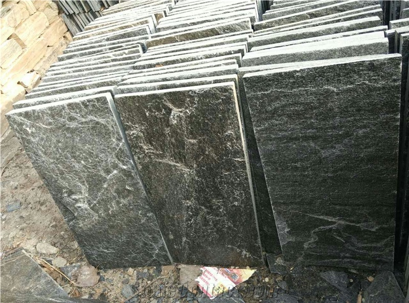 Natural Black Quartzite Tiles & Slabs, China Natural Hebei Black Quartzite