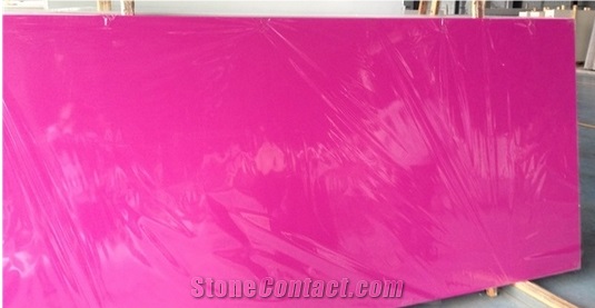 Pink Quartz Stone Slabs, Solid Surfaces Engineered Stone