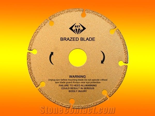Brazed Diamond Dry Stone Cutting Blade, Saw Blade