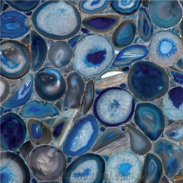 Blue Agate Semiprecious Stone Bath Vanity Tops/Blue Semiprecious Stone Vanity Tops/Blue Semiprecious Stone Bathroom Countertops
