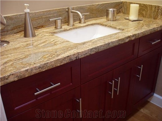 G682 Yellow Granite Bathroom Vanity Tops/Bath Tops/Yellow Sun Set Bathroom Tops/G682 Countertops Bathroom Countertops