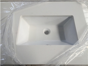 Pure White Engineered Stone Quartz Vanity Tops/Pure White Quartz Stone Bathroom Top/Pure White Artificial Stone Bath Tops /Engineered Stone Quartz Bathroom Tops/White Quartz Stone Tops