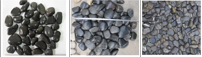 China Natural Pebble Stone, River Stone, Gravel, Polished, Honed, Tumbled Pebble, White, Black, Mix Color, 7-10mm, 10-14mm, 16-20mm, 20-30mm, 30-40mm