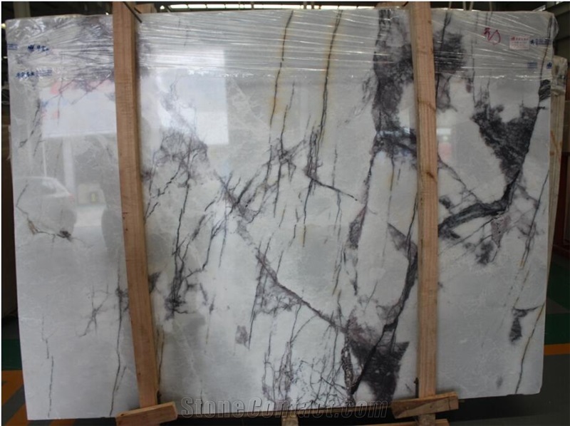 Good Price High Quality Lilac White Marble Slab