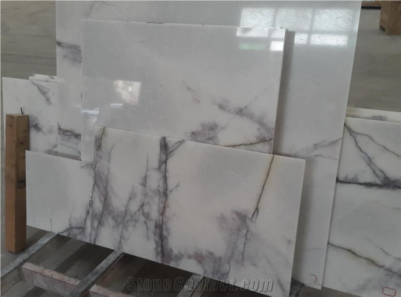 Popular High Quality Nice Lilac White Marble Slabs & Tiles