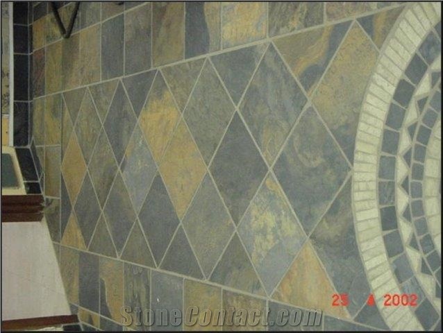 African Multicolor Slate Floor Tiles, Wall Tiles