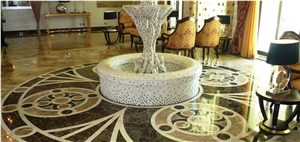 Marble Laminated Water-Jet Medallions