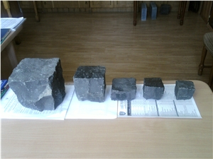 Basalt Cubes, Ivano Dolynske Basalt Cube Stone & Pavers, Black Basalt Cobble Stone