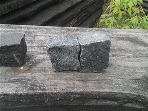 Gabbro Granite Cubes, Black Granite Cube Stone & Pavers