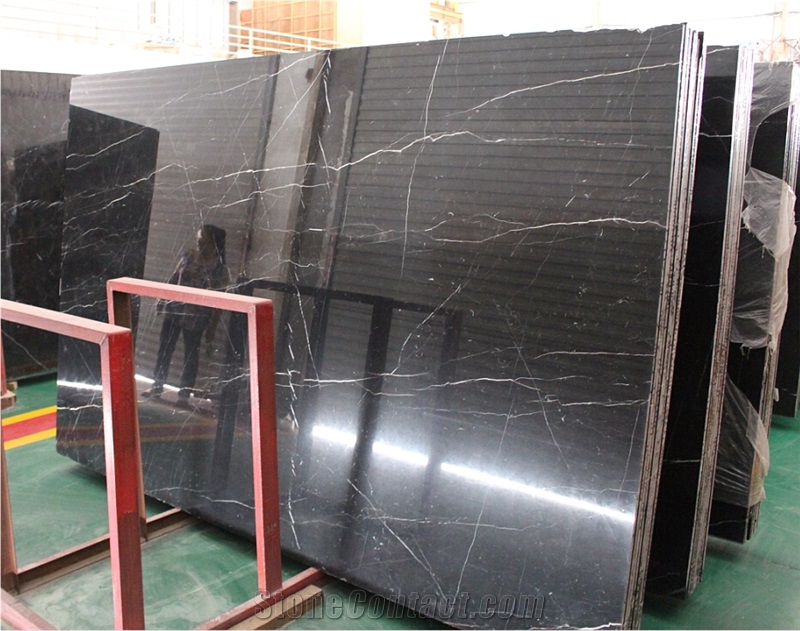 Nero Marquina Marble Slabs/China Black Marble Tiles/Marble Wall Covering Tiles/Natural Building Stone Slabs Pattern