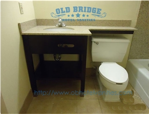 Hot Sell Hotel China Granite Vanity and Bases Wooden Cabinet with Countertop