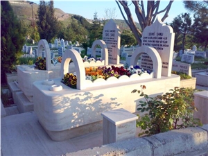 Afyon White Marble Monument Design, Tombstone