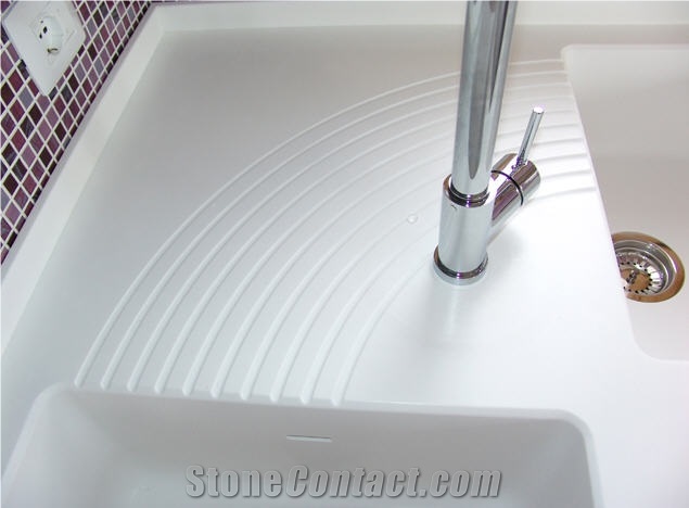 Corian Solid Surface Kitchen Tops, White Stone Kitchen Countertops, Table Tops
