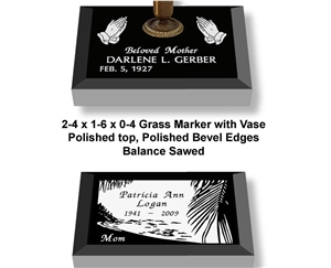 Grass Markers - Polished Top, Polished Bevel Edges Balance Sawed