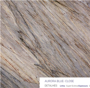Aurora Blue Quartzite Slabs, Aurora Quartzite