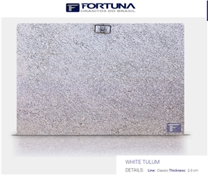 Blanco Tulum Slabs, White Tulum Granite