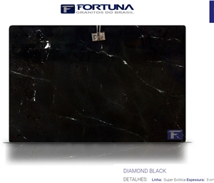 Diamond Black Granite Slabs