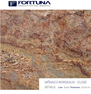 Monaco Bordeaux Granite Slabs