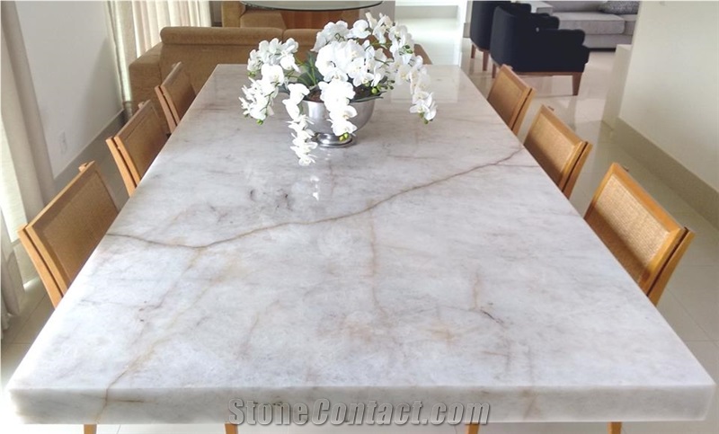 Crystal Luminato Lumix Marble Dinner Table Top