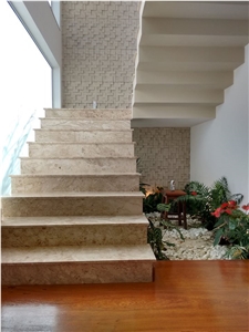 National Beige Bahia Travertine Stairs