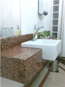 Vermelho Brasilia Granite Bathroom Top