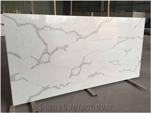 Calacatta Nuvo Quartz Stone Slab & Tile Engineered Stone,Carrara White Quartz Stone