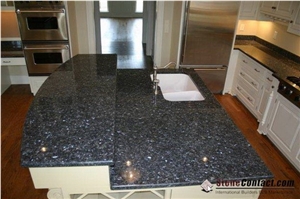 Blue Pearl Granite Kitchen Countertop/Cooperative Quarry /Labrador Blue Desktops/Polished Worktops/Norway Blue Granite/Natural Stone Tops
