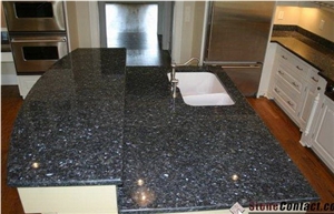 High Quality Blue Pearl Granite Kitchen Countertop/Labrador Blue Desktops/Polished Worktops/Norway Blue Granite/Natural Stone Tops
