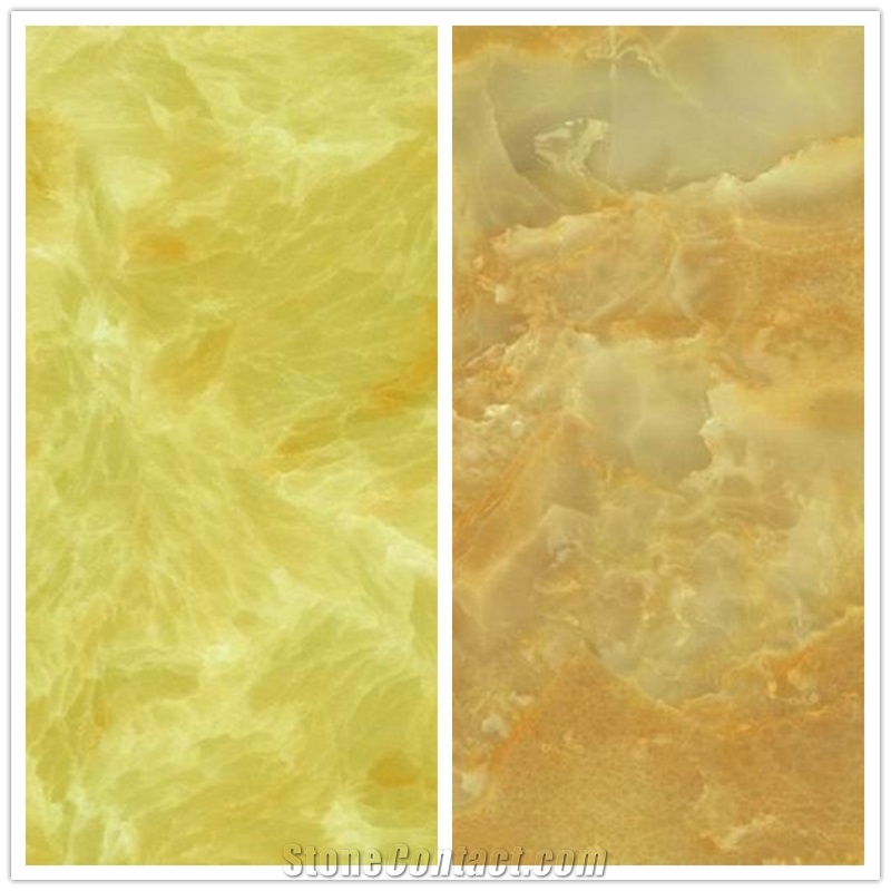 Yellow Fantasy Onyx Tile & Slab, Translucent Onyx Flooring