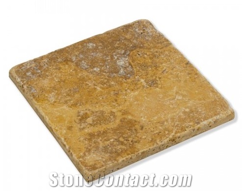 Giallo travertine tiles & slabs, yellow travertine floor tiles, covering tiles 