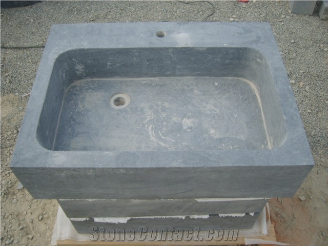 Natural Stone G684 Black Basalt Bathroom Wash Sinks, Kitchen Vessel Square Basins, Black Basalt Oval Sink, Outdoor & Indoor Honed Surface Wash Bowls Basins