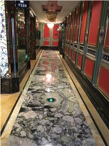 Chinese Green Marble, Ice Connect Marble Slabs & Tiles