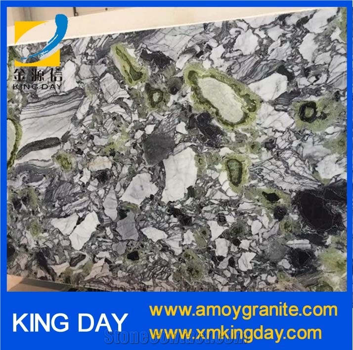 Chinese Green Marble, Ice Jade Green Marble Slabs & Tiles