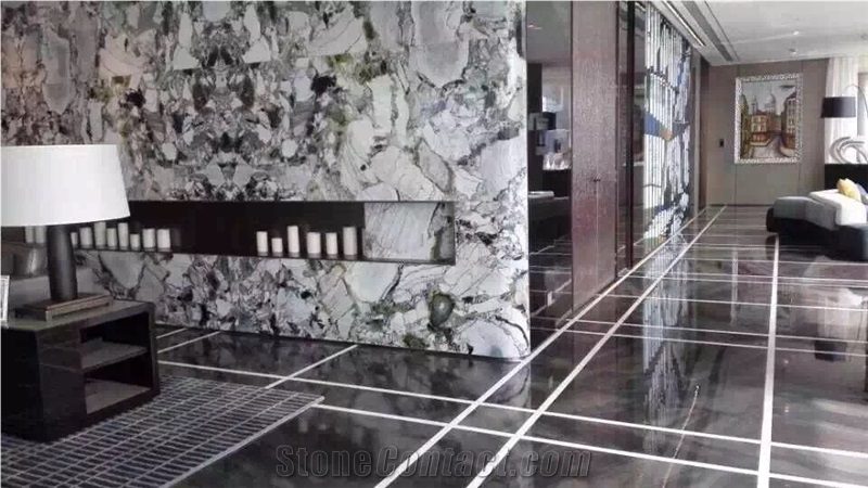 Ice Connect Marble, Emerald Flower Marble, Ice Green Marble Slabs & Tiles