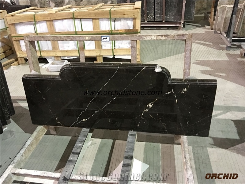 Chinese Brown Portor Gold Marble Counter