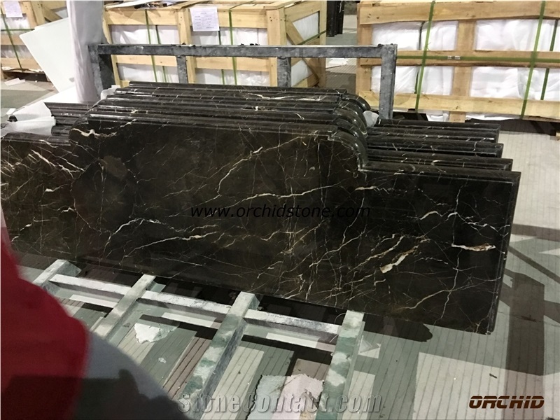 Chinese Brown Portor Gold Marble Kitchen Top