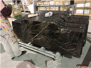 Chinese Saint Laurent Brown Marble Counter