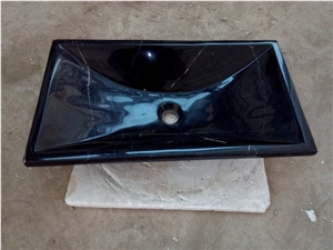 Black Marquina Marble Sinks&Basins,Nero Marquina Square Sinks,Spain Black Marble Rectangle Basins,Wash Basins